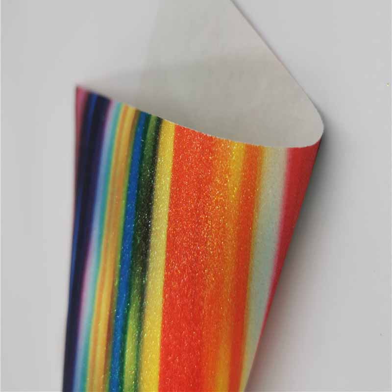 Glitter Paper Rainbow Adhesive Paper